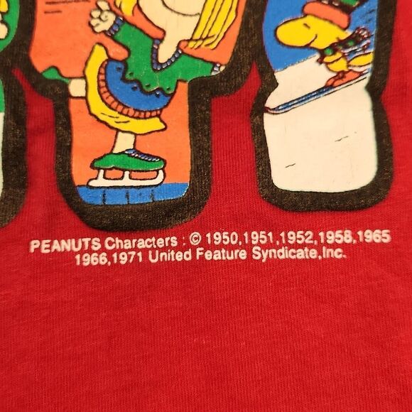 Peanuts Christmas T-shirt L Vintage 1971 - Picture 3 of 8